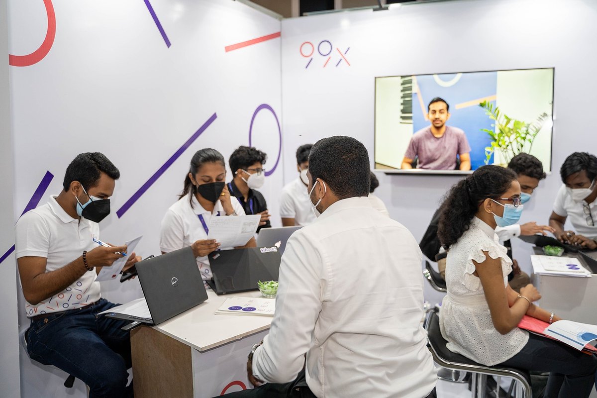 99x_io's tweet photo. It was awesome to be at the @iitsrilanka career fair earlier this week, at a physical set-up after two years of virtual events, and meet the enthusiastic young talent face-to-face!
#Dotitude https://t.co/wsGaS7WOBX