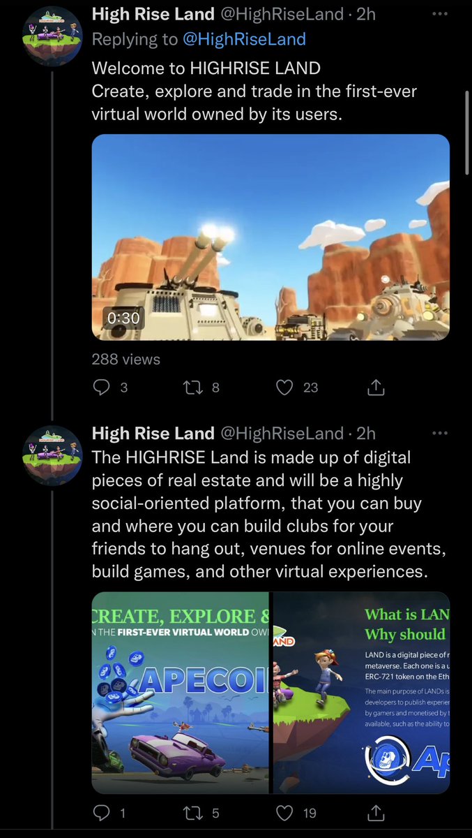SH13LDS7's tweet photo. It seems like the #RugPullMafia decided to come out with this one @highriseland or Old Apecoin_BAYC. Stolen Video from @BuildReworld - Check their video in my previous tweet from last night. This one will fool A LOT of people in the #NFTcommunity. I already feel sorry https://t.co/EshlrGGjEf