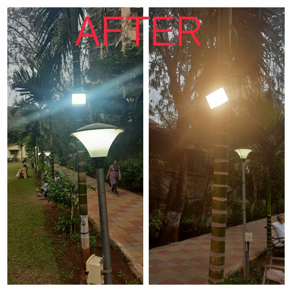 MNSPrashantRane's tweet photo. Andheri Lokhandwala near circle Vilasrao Deshmukh Garden had no lights in Childrens play area
Post sunset children safety was compromised
Got BMC to act on warfooting &amp; lights installed enabling children to enjoy play in summer vacations
@mumbaimatterz
@TUSHARKHARE14
@mnsadhikrut https://t.co/6Zq9VOJ3Ds