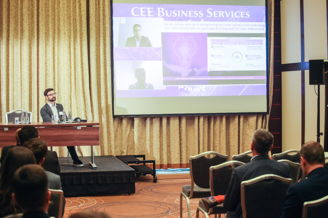 TCS_Europe's tweet photo. At the CEE Awards in Poland 2022, we hosted a panel discussion on cybersecurity. Vikas Choudhary and Akos Balla of @TCS were joined by Phillip Warren of @IpsenGroup for a thought-provoking discussion: https://t.co/b8a43IvnkD #Cybersecurity #Integratedplatforms https://t.co/JTuscZx7NI