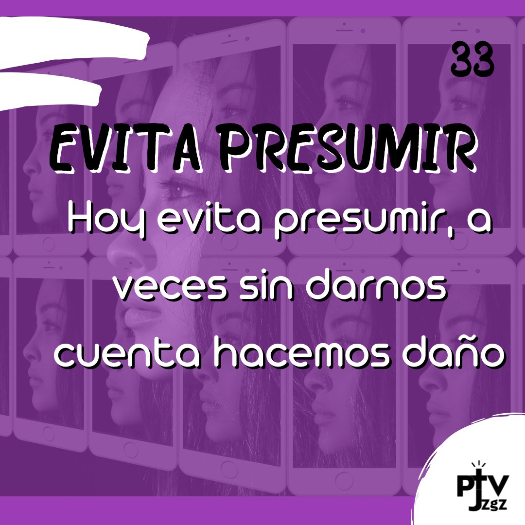 Vamos a por una semana más de esta Cuaresma...

Hoy os invitamos a evitar Presumir, a veces sin darnos cuenta hacemos daño con estas actitudes.
No te olvides.

ADELANTE
