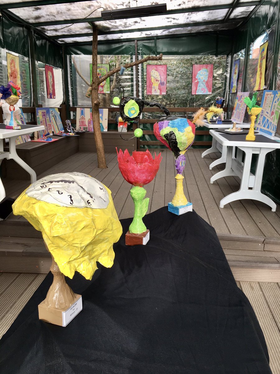 aredmond110's tweet photo. Beautiful art work display from last week’s Student Led Conferences. Wonderful to have parents back on campus, in person! Many PROUD students. #iics #iics1911 https://t.co/prEaVljH4X