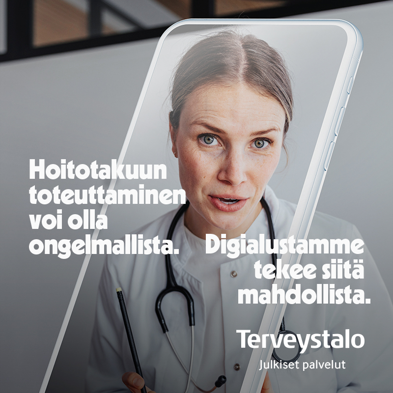 Terveystalo's tweet photo. Kiristynyt hoitotakuu pakottaa tehostamaan. Pitää luoda entistä sujuvampia ja ketterämpi tapoja hoitaa potilaita. Etävastaanotot auttavat purkamaan jonoja ja edistävät hoitotakuun toteutumista. Ryhdytäänkö töihin?