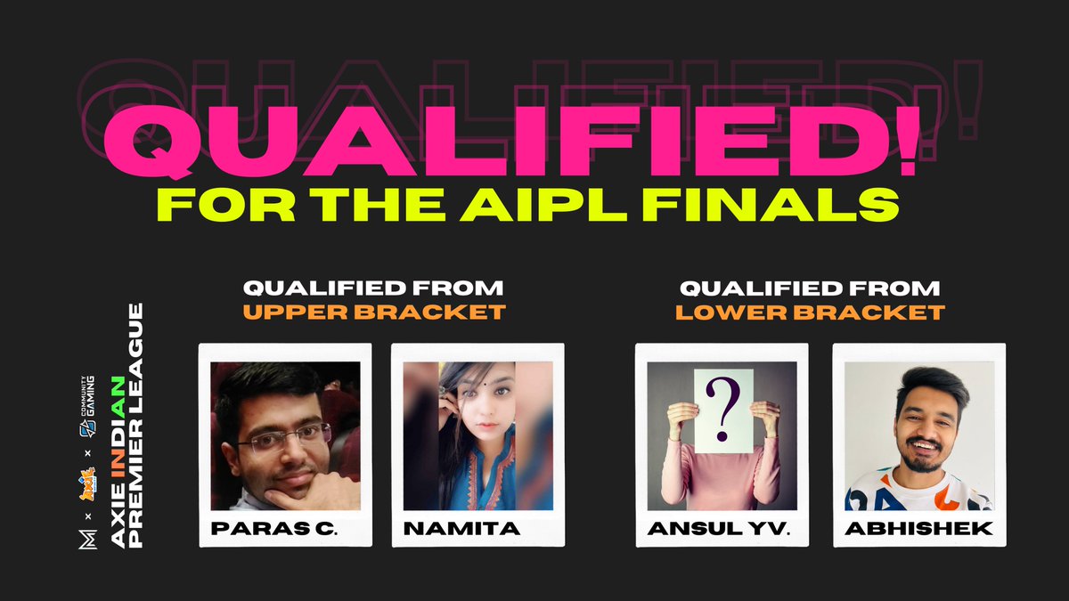 MisfitsMeta's tweet photo. here's the 4 qualifiers from Northern Regionals

all the best guys for #AxieIPL finals! 

@EsportsAxie @AxieInfinity https://t.co/mcdqPhpgwA