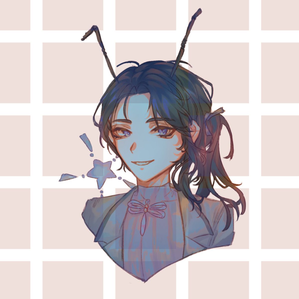 BludbugVT's tweet photo. Im freaking larrrgggeee. Actual first time I've seen my design un-chibified and loving it. 🪲

The amazing artist is @Annoyami6715 thank you so much! ❤️
#bugillust https://t.co/drDEBc37S3