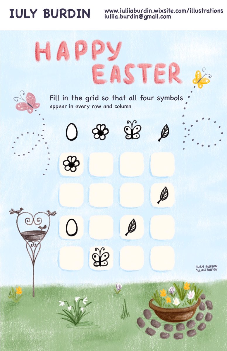 IulyBurdin's tweet photo. In two weeks will be Easter. I prepare Activity Sheets for kids.
Open to commission!

💻: https://t.co/dTFwwVakUp
📧: iuliia.burdin@gmail.com

#bcbf22 #picturebook #kidsbook #kidslit #kidslitart #activitiesforkids   #childrenillustration  #illustration #lookingforjob https://t.co/vbuGoiAZtA