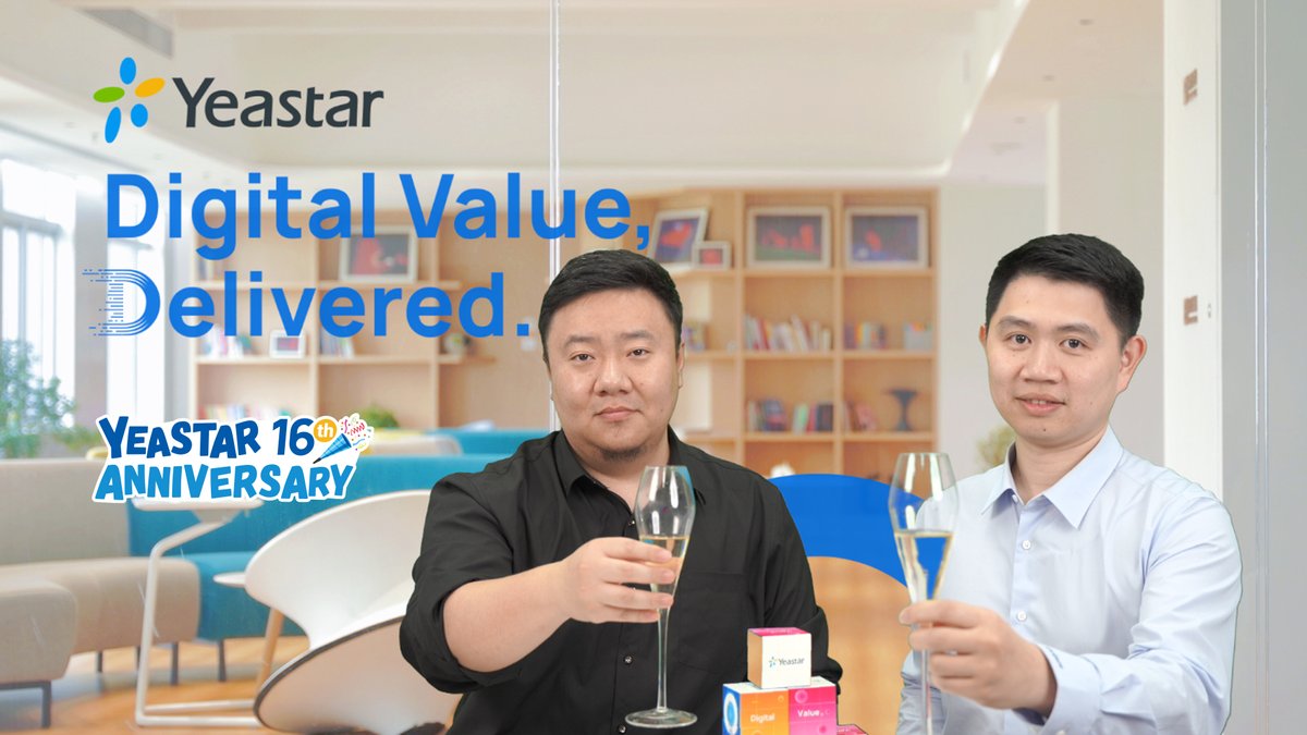Yeastar's tweet photo. Pop the champagne. Happy anniversary! 🍾

16 years and still counting. It's a really dreamy journey for us. 🤗 Thank you to all our wonderful clients and our incredible team. 💞

Here are a couple of snaps to highlight the wonderful day. 📸

#DigitalValueDelivered https://t.co/nEfPD6tHvc