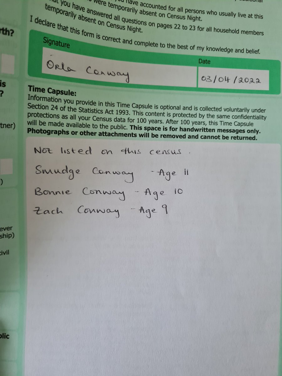 OrlaConway_'s tweet photo. Important census additions https://t.co/HDsReEDE1O