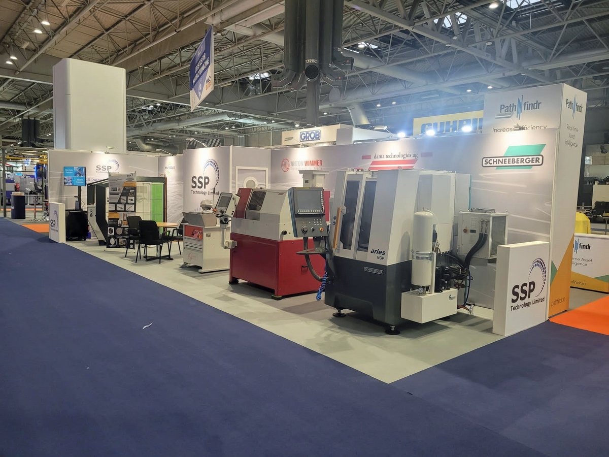 SSPTechnology's tweet photo. The show is open - come on down!
 @SSPTechnology #schneeberger #dama #wimmer #mutools #grinding #honing #cnc #ukmfg #tradeshow #exhibition @TheExpoPeople @wendynuttall https://t.co/J8F6jTEBU2