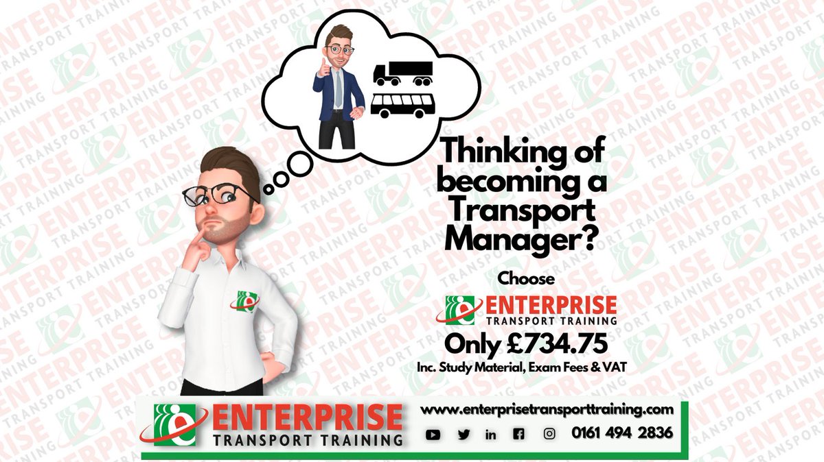 EnterpriseTT_'s tweet image. Its never been easier and more accessible to train to become a Transport Manager. Enterprise offer an unrivalled online training experience that suits your needs! #transportmanager #operatorcpc #cpc #lgv #hgv #psv #pcv #onlinetraining #homelearning