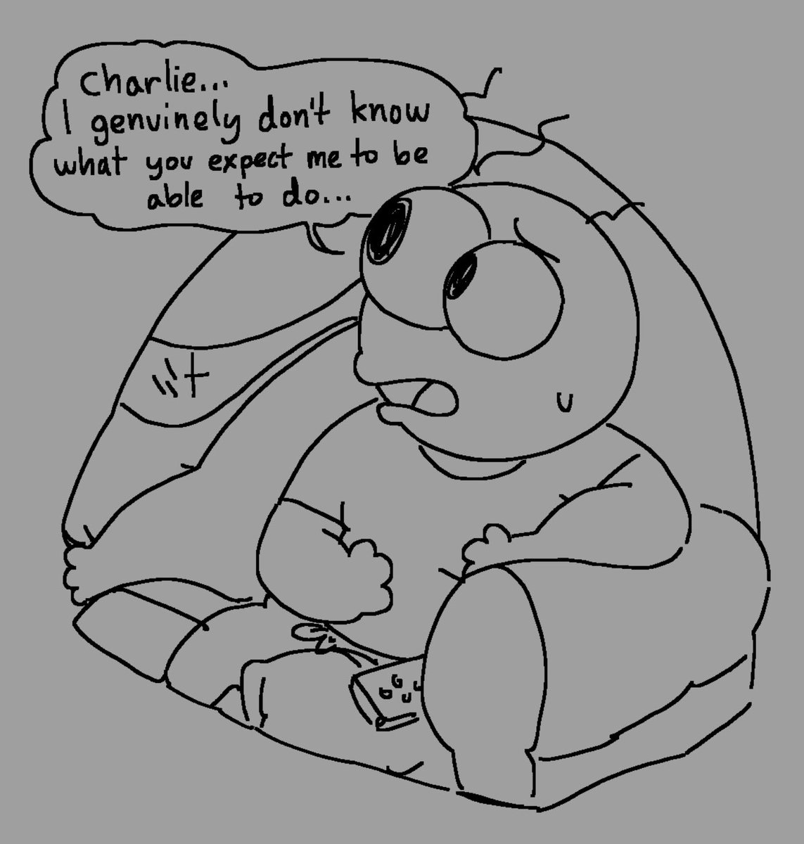 Kewpiekills's tweet photo. he’s like… all neck https://t.co/R0P4DPMerU