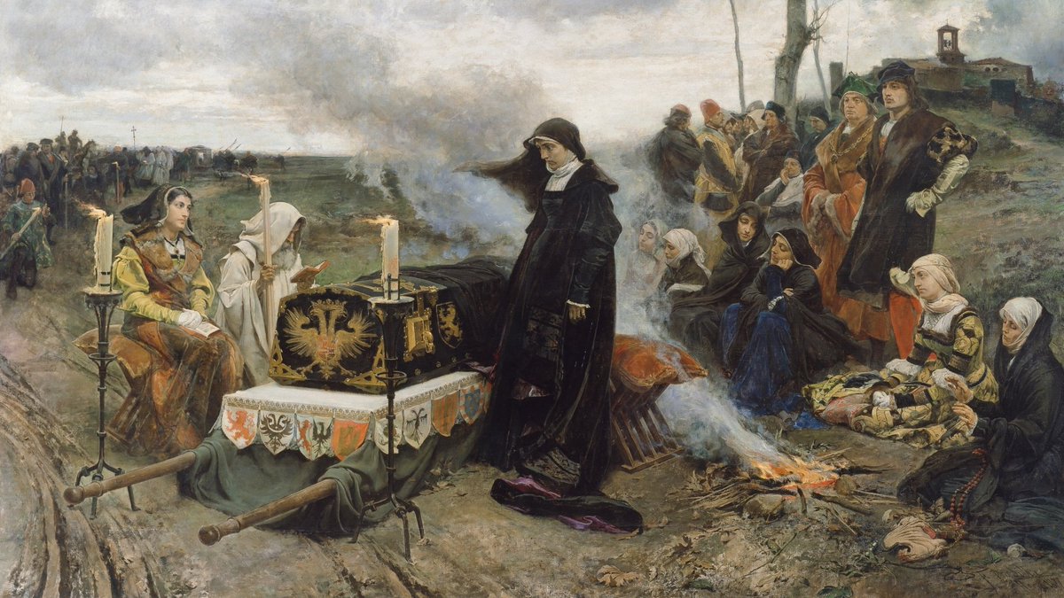 sararubayo's tweet photo. No me extraña que el joven francisco Pradilla se hiciera famoso con esta obra en 1877. Es una de las más sobrecogedoras y bonitas de las salas del XIX del @museodelprado 
Si vas no te olvides de saludar a la Reina Doña Juana I de Castilla en su descomunal pintura de 3´5 m x 5. https://t.co/sXLcOrKRVL