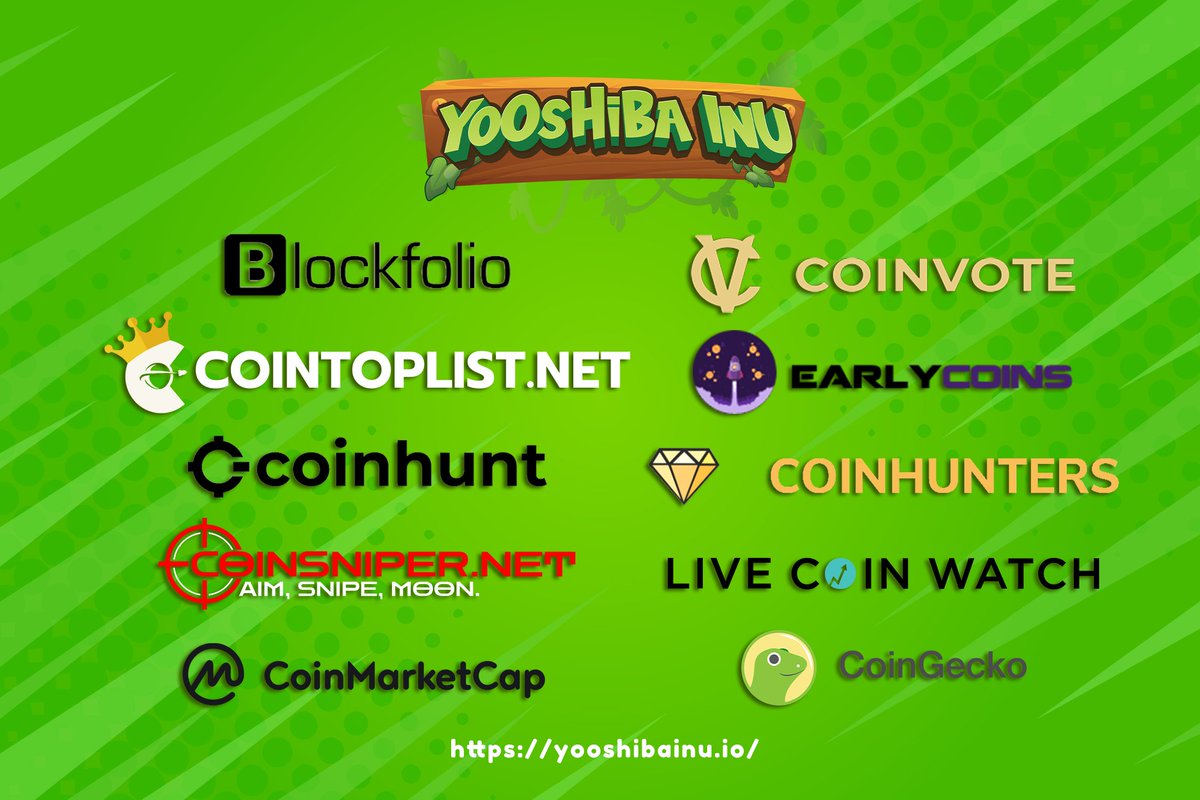 yooshibainu's tweet photo. 🔥🔥FIND US EVERYWHERE❤️❤️

We are listed in popular exchanges and crypto tracking websites and apps.🥳

Let's goooooooo 💯x 🚀🚀🚀🚀

#Playtoearn #P2E #FitToEarn #M2E #Gaming #GameFi #NFTs #Metaverse https://t.co/TI3X7zKlLV