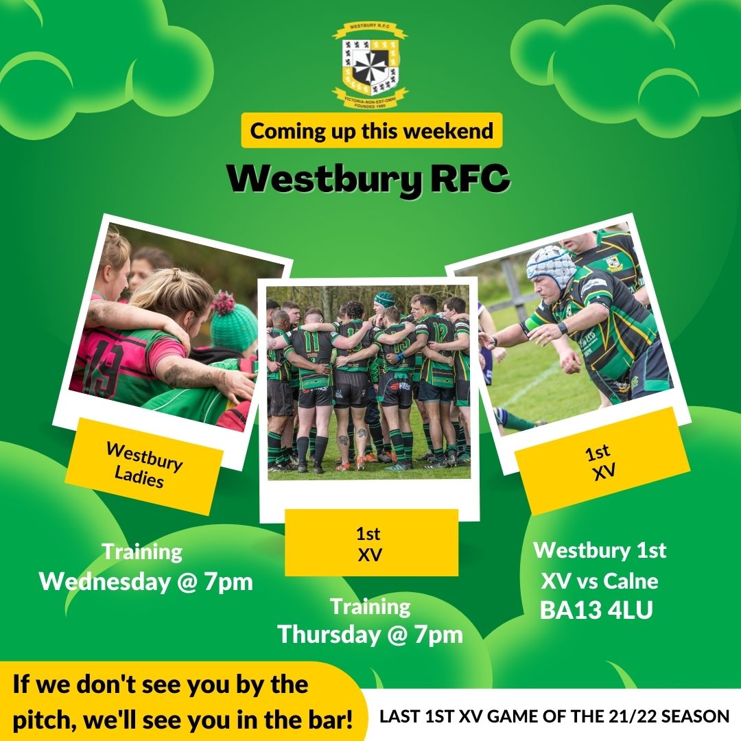 Big week for our 1st XV with their last game of the season and it is at home. Whoop! We look forward to seeing you by the itch and in the bar at the weekend. 🏈🍺💚🖤