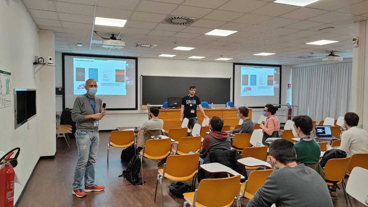 max_center2's tweet photo. Question Time at the Yambo school 🗣️
An hybrid format (physical &amp; remote) with around 200 participants from all over the world to interact and discuss on  Many-Body Methods and Simulations thanks to the @ictpnews infrastructure
https://t.co/hXOkTGLof5 https://t.co/Mg7nC03KMD