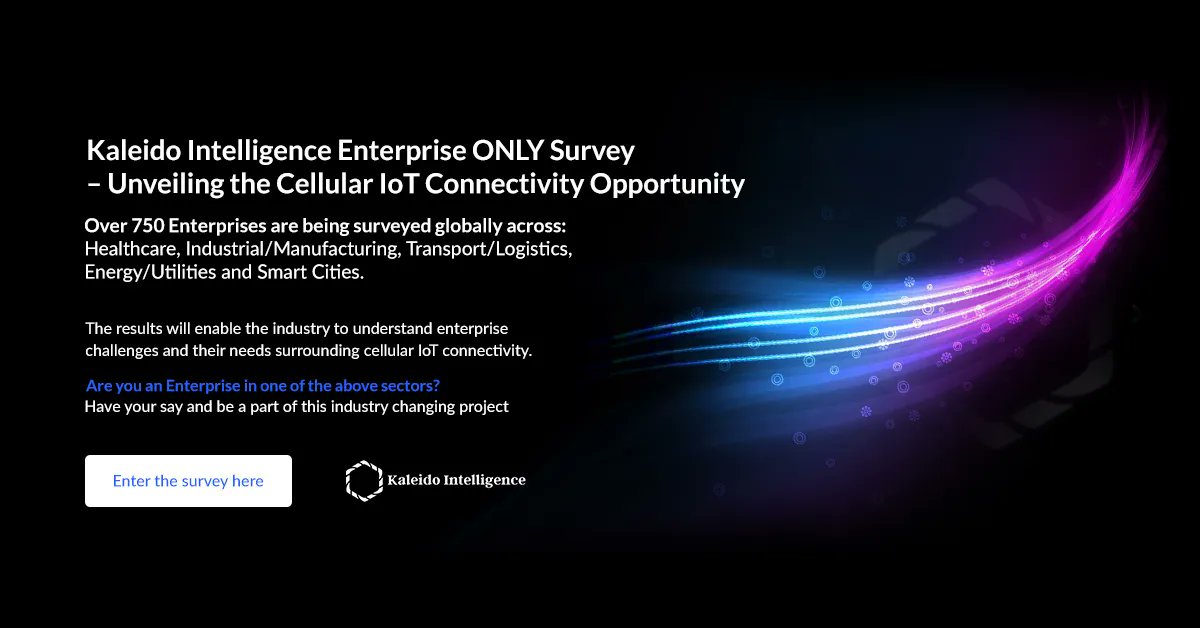IoTNow_'s tweet photo. Have your say 🗣️Kaleido Intelligence has launched an industry-wide survey to uncover the pain points &amp; opportunities in cellular #IoT #Connectivity 🫵 If you’re an #enterprise decision-maker, we want to hear from you! https://t.co/npMpr44YP6 | @kaleidointel https://t.co/WobH4NN6lX