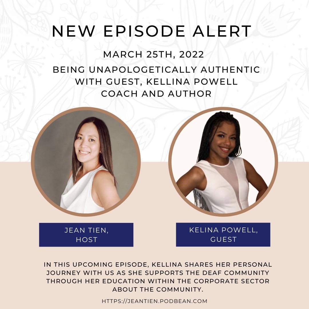 NEW EPISODE ALERT
Tune in Friday to learn more about Kellina, as she shares her personal journey in how she came to be an advocate, working with businesses on how they can better support their deaf employees. 
Link: ow.ly/160250Izigj