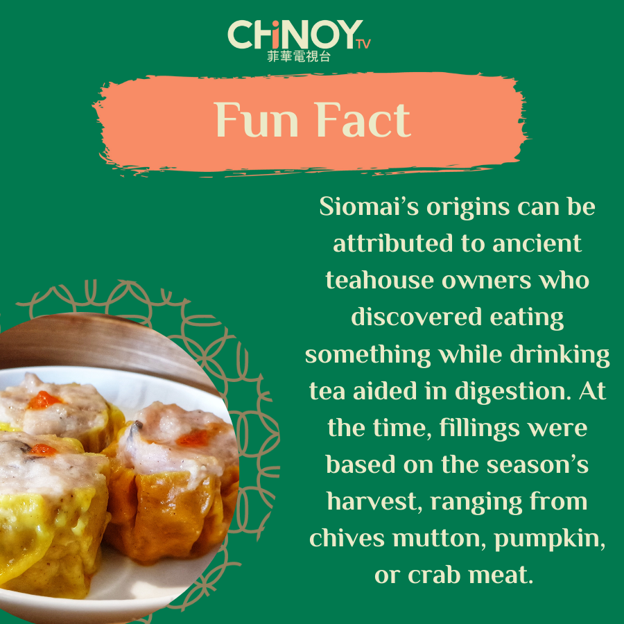 Did you know that Siomai was invented to be paired with tea to aid our digestion? 😋🥢

So the next time you have Siomai, don't forget to pair it with a cup of tea! ☕️

Learn more about the history of our favorite Chinoy foods here: chinoy.tv/the-history-of…