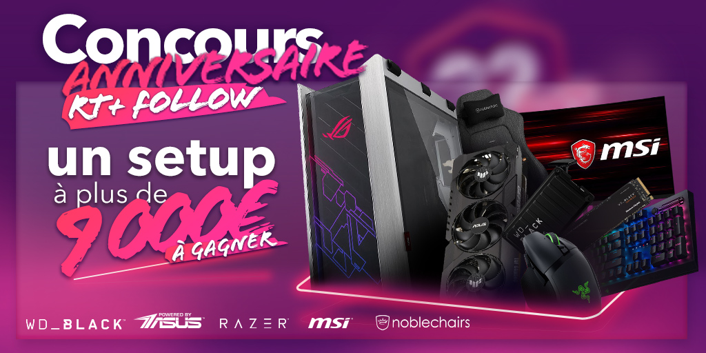 🎁 𝐉𝐄𝐔-𝐂𝐎𝐍𝐂𝐎𝐔𝐑𝐒 🎁

💥 Pour notre 2⃣2⃣ème anniversaire, on vous régale avec notre PC unique 𝐁𝐥𝐚𝐜𝐤 𝐏𝐞𝐠𝐀𝐬𝐮𝐬 et sa constellation de périph' ✨
 
👉 𝐑𝐓 + 𝐅𝐨𝐥𝐥𝐨𝐰 pour tenter votre chance 🍀

🎰 TAS le 11/04
📋 Règlement : bit.ly/3vchRsn