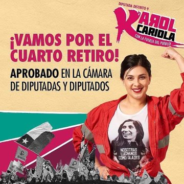 Fea50686713's tweet photo. @KarolCariola ¡Ya apúrate wueona hasta cuándo !
¡En el gobierno anterior todos los día salía exigiendo los retiro como defensora del pueblo hoy sufre de agencia!
¡No te creo nada wueona!
#ConMiPlataNo
#QuieroMi100xCiento 
#FuerzaAbuelacon100xCiento 
@gabrielboric 
@camila_vallejo https://t.co/mp2AwsGn4K
