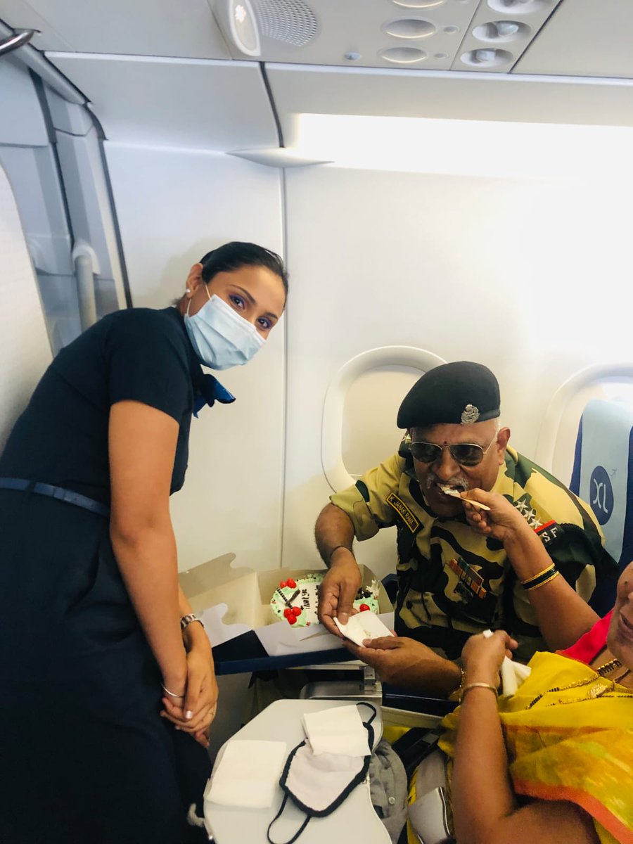 kjkes234's tweet photo. Thanks to @IndiGo6E for felicitating my father on his retirement after 40 years of service in the armed forces. Special thanks to entire staff of Team Indigo. My father will definitely cherish these moments for lifetime. @IndiGo6E @DGCAIndia @PMOIndia
#LeanCleanFlyingMachine https://t.co/BrB0ht71R1