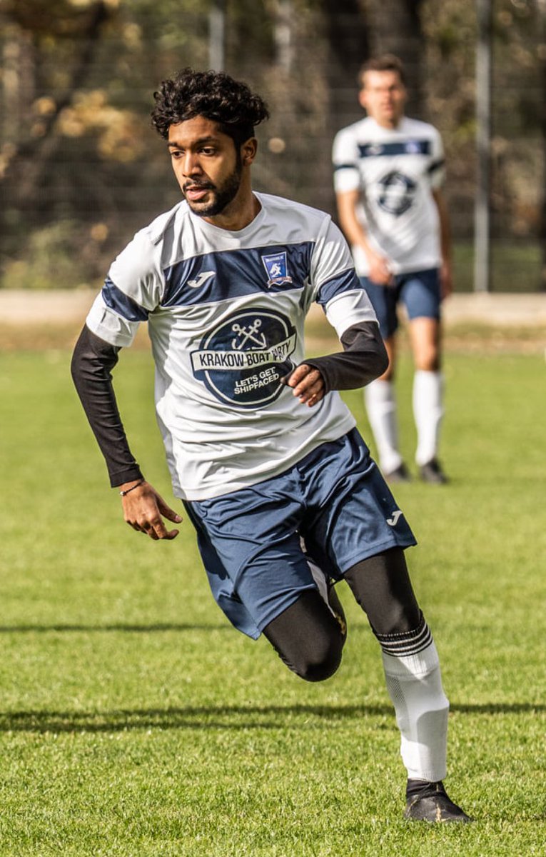 DragoonsFc's tweet photo. Big congratulations to Rohit Chandran for his 3 goals and Man of the Match award for the game against Bronowicki. Brushing aside accusations of nepotism, boss Ashvin said "my son deserved the award" #COYD https://t.co/xCnF5zvtYG
