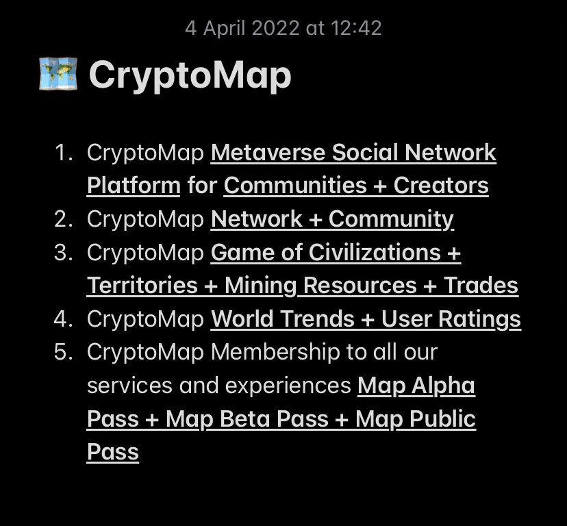 marcxmeinhardt's tweet image. What is CryptoMap ?

A Metaverse Social Network Platform for Communities and Creators 

#CryptoMap #NFT