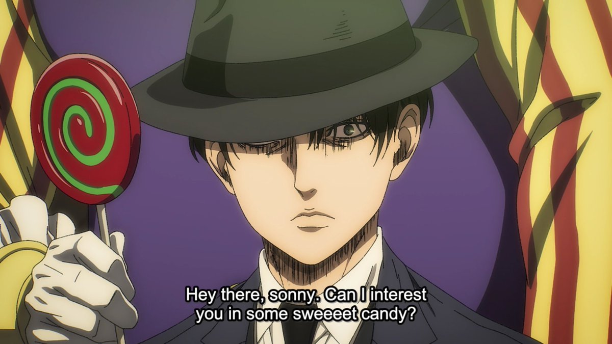 animeandkush's tweet photo. levi is so short, even the clown thought he was a kid https://t.co/6l8hNltq5X