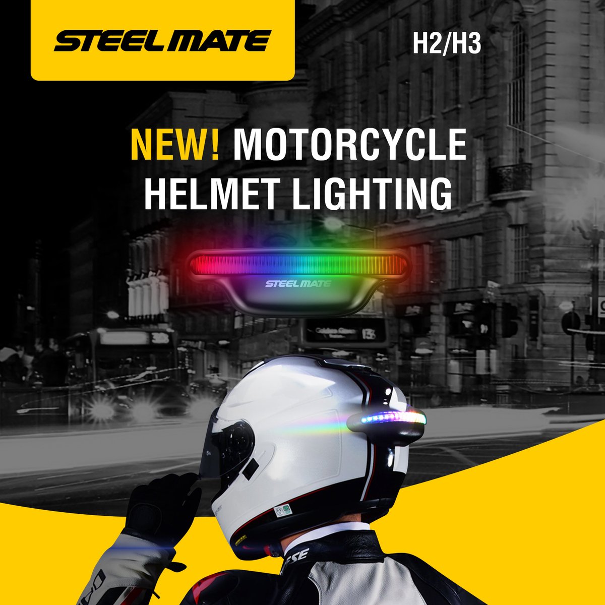 steelmateuk's tweet photo. Light up your night! Steelmate wireless helmet mounted lights that emulate your motorcycles, running, brake and indicator lights. (H3 model only) https://t.co/sWxP4crX9x #motorcycle #motorbike #steelmate #steelmateautomotive #steelmateuk https://t.co/wCwRI2WE8T