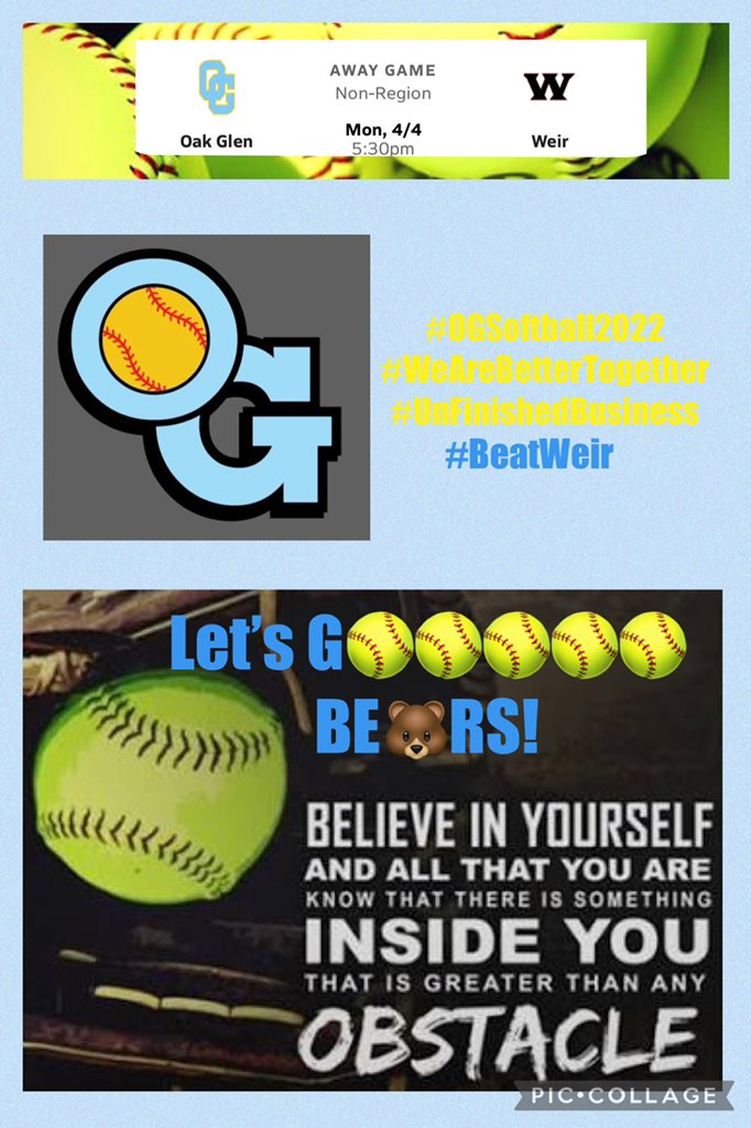 sherriewv's tweet photo. @softball_og @AthleticsGlen @OvacSoftball @MetroNewsPrep @RMetzgerWTOV9 @SNolteWTRF @WeirtonDlyTimes @rwrightmckay #wvprepsb Rain, rain go away, there’s Softball to be played ☀️

#OGSoftball2022 
#WeAreBetterTogether 
#UnFinishedBusiness 
#BeatWeir https://t.co/bjV5LRGAI8