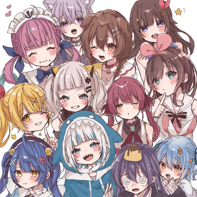 ぎゅっ!!!!!!!!!!#あくあーと  #絵かゆ  #できたてころね  #gawrt  #輝夜月 #soraArt  #きずなーぽすと  #マリンのお宝  #絵こころ  #金剛力也像  #ぺこらーと  #サラ星図 