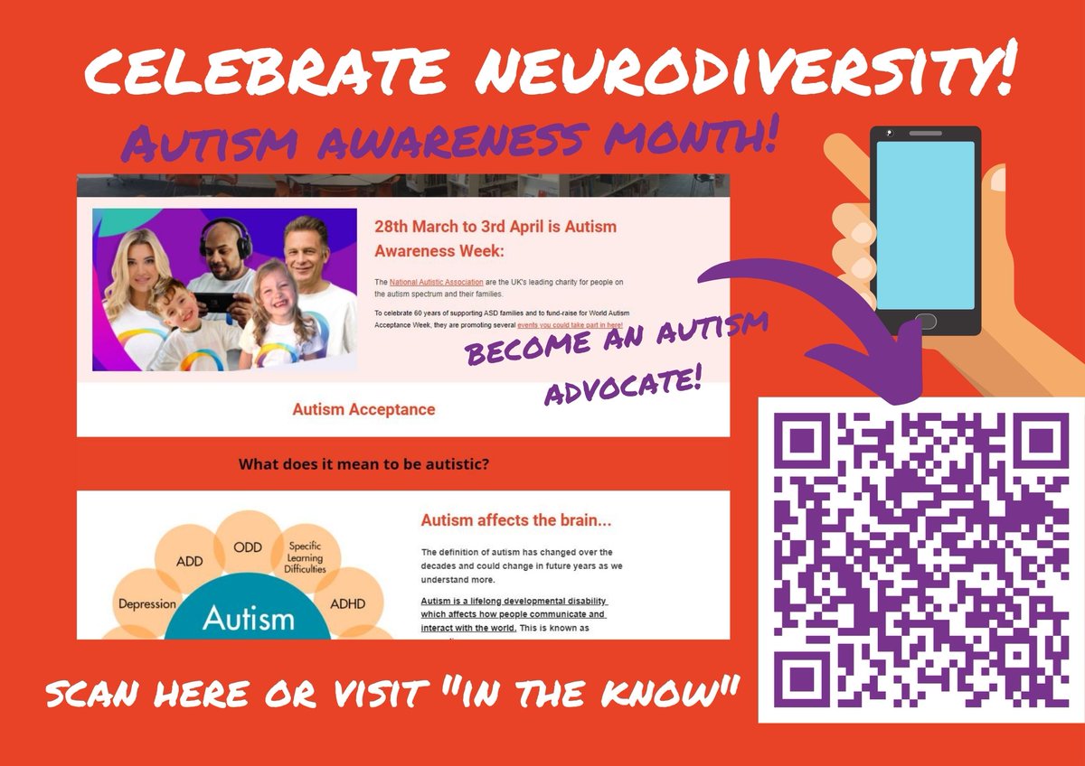 April is #AutismAwarenessMonth and here in The Know, we celebrate #neurodiversity and promote better understanding &amp; #inclusivity through our #onlineresources - like our new subpage for "In The Know"! <a href="/OSFC_Info/">OSFC</a> #WeAreOsfc #AutismAwareness 
<a href="/Autism/">National Autistic Society</a>