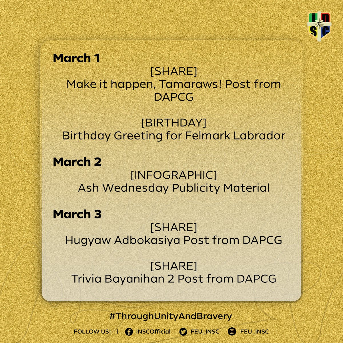 OfficialNurSoc's tweet photo. Student Council Advisory | Presidential Report for March 2022

March has truly been a busy month for all of us. To look back, let us view this presidential report to be updated on how the council has served the nursing students so far.

#ThroughUnityAndBravery https://t.co/WHiU3ORG7t