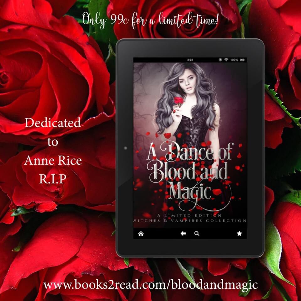 StaceyJMcIntosh's tweet photo. 🖤https://t.co/mPpIBa7ZR9

Have you purchased a copy of A Dance of Blood and Magic yet?
This gorgeous anthology is dedicated to Anne Rice and it’s just 99c with over 600 pages!
#bloodandmagic #witchesandvampires #amreading https://t.co/CNdFpDHOoO