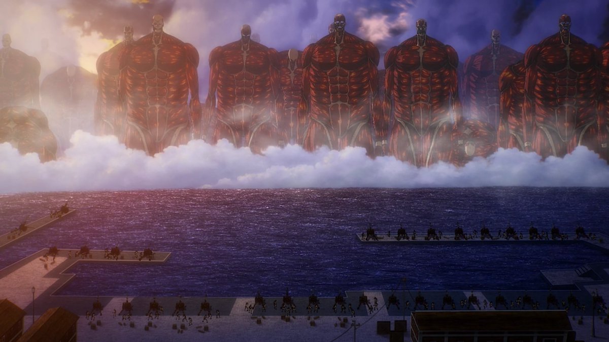 animeandkush's tweet photo. the soldiers: "they are in water, we can kill them!"
the colossal titans: *starting to dive and swim*
the soldiers: "AH, SHIT-" https://t.co/N3jrBj5XPR