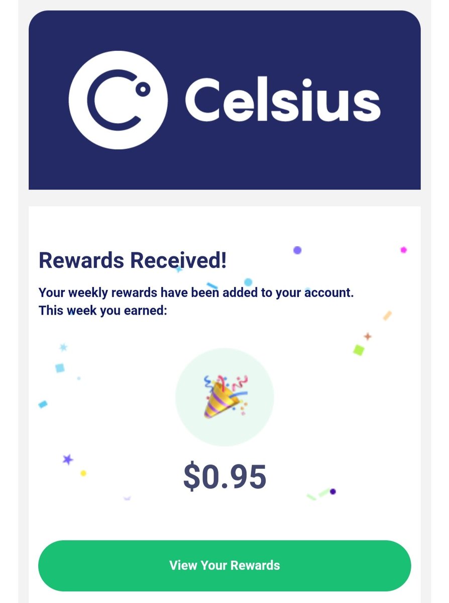 CryptoBisdak's tweet photo. I'll unlock $1 in rewards next week. @CelsiusNetwork 🔓🎊🎊🎊 https://t.co/OZbGe1dciY