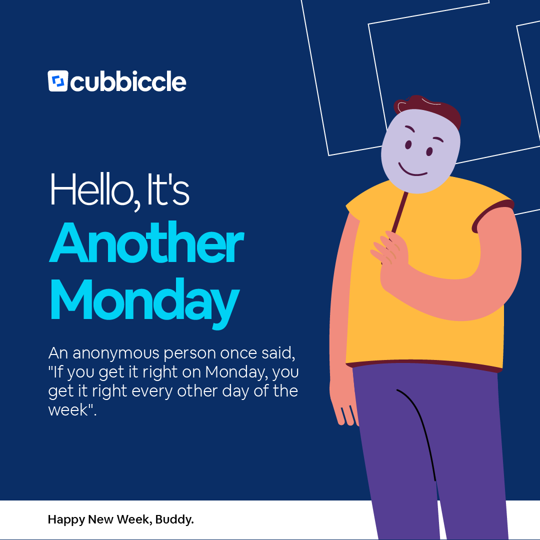 cubbiccle's tweet photo. Hello Buddy, How about we start this quarter by being optimistic. Shall we? Happy New week from all of us at Cubbiccle. https://t.co/0bRPFYnevs