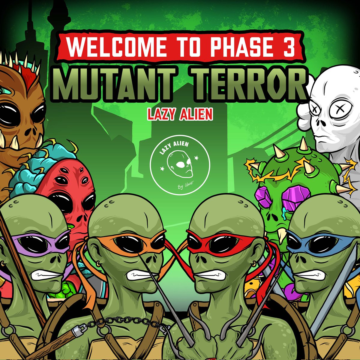 lazy_alien_NFT's tweet photo. Welcome to lazy alien club
At @opensea
now will enter pashe 3 vol 1.0 of rare edition #47-#150 of 10.000 items with MUTANT TERROR theme with floor price 0.009 ETH (polygon network)(buy 4 get 1 free custom design)
Thank you very much
Check the bio for other editions
#nft #nftart https://t.co/WCyK40GnCH