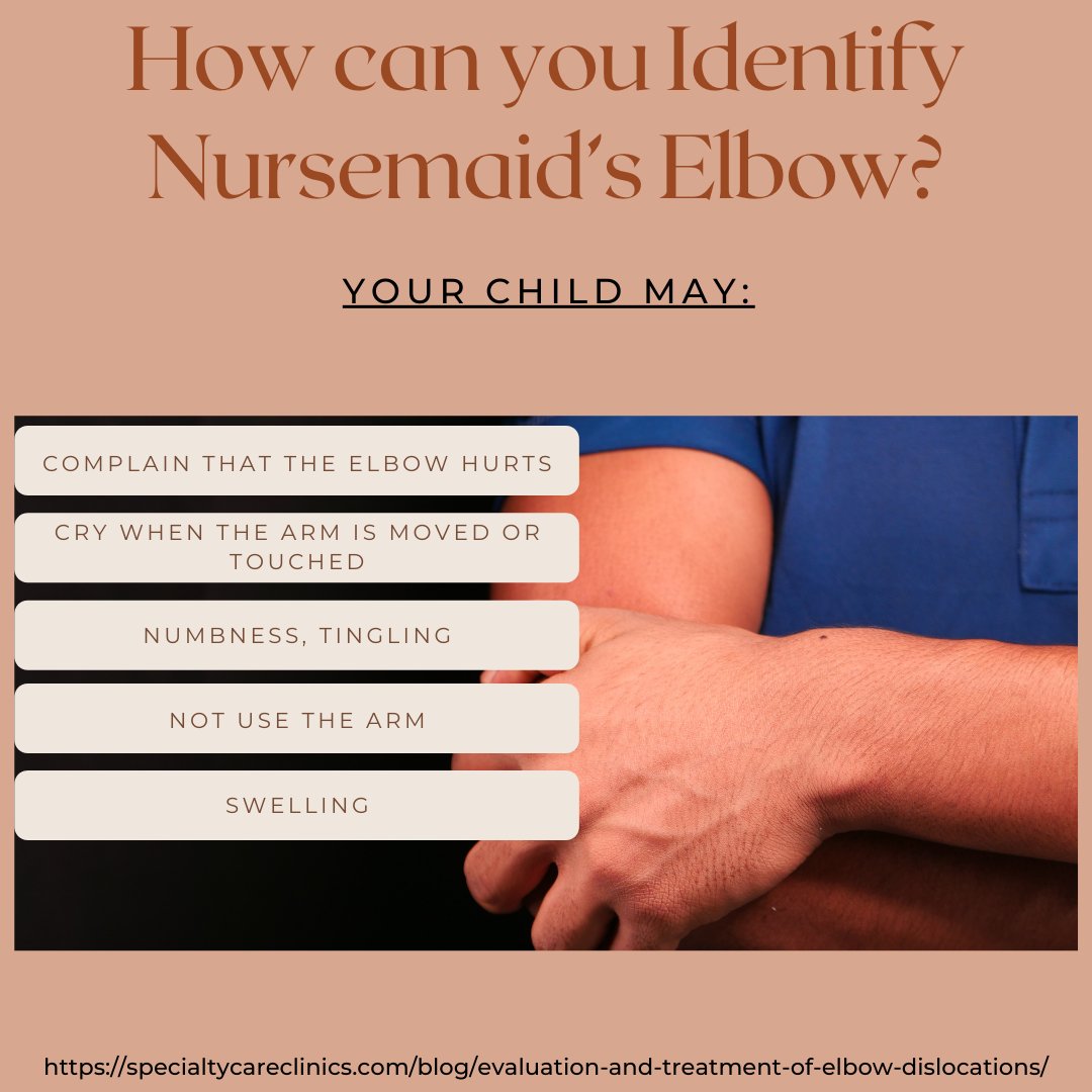 DallasClinics's tweet photo. ๐ฅOne of these injuries is dislocated elbow or nursemaidโs elbow and it can be quite painful for your little one. โก๏ธTo Know more, Read full blog:
https://t.co/QNOhN8nNEf
#health #elbowdislocation #armpain #elbowpain #twistedarm #injury #injuries #clinics #specialtycareclinics https://t.co/pGxRuEOusk