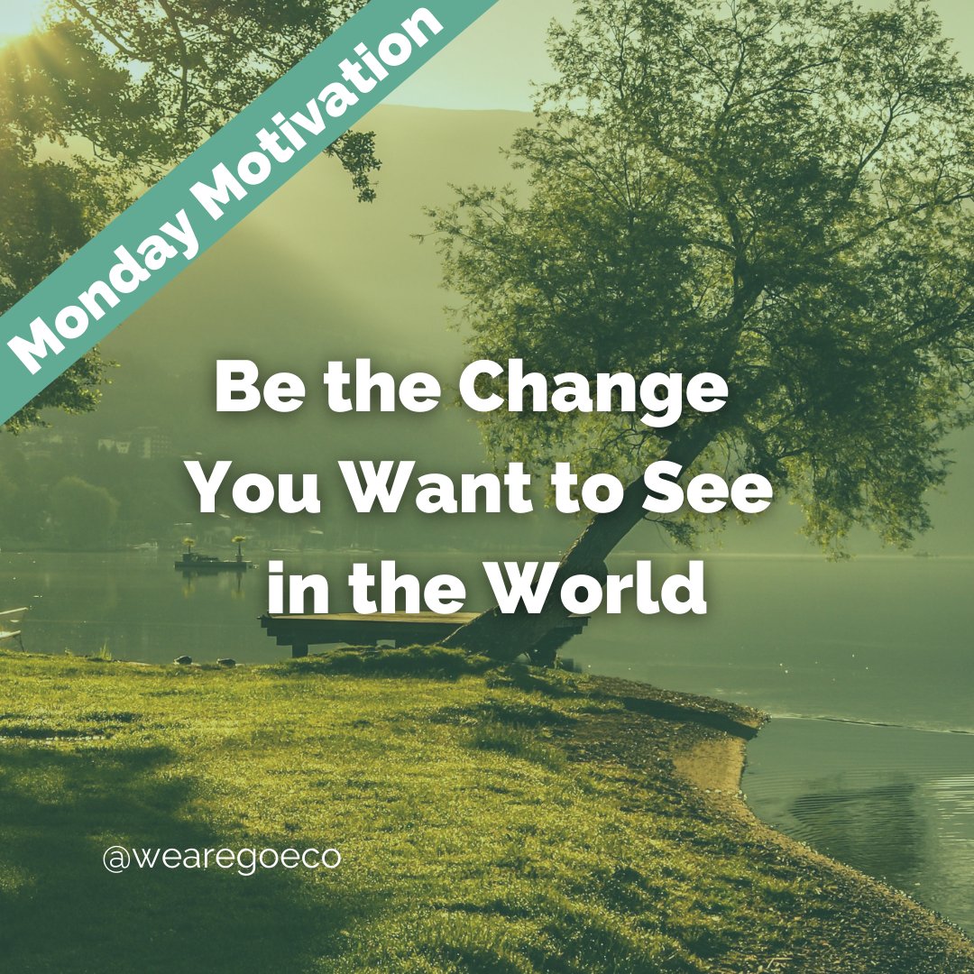 WeAreGoEco's tweet photo. Happy Monday GoEco-ers and welcome to April! ☂️🌸 A classic but important #mondaymotivation quote to get us going ✨

Being the change you want to see will inspire others 💪🏼 To truly make a difference your actions must speak louder than your words
#ecoquotes https://t.co/PvxCIKQtB4