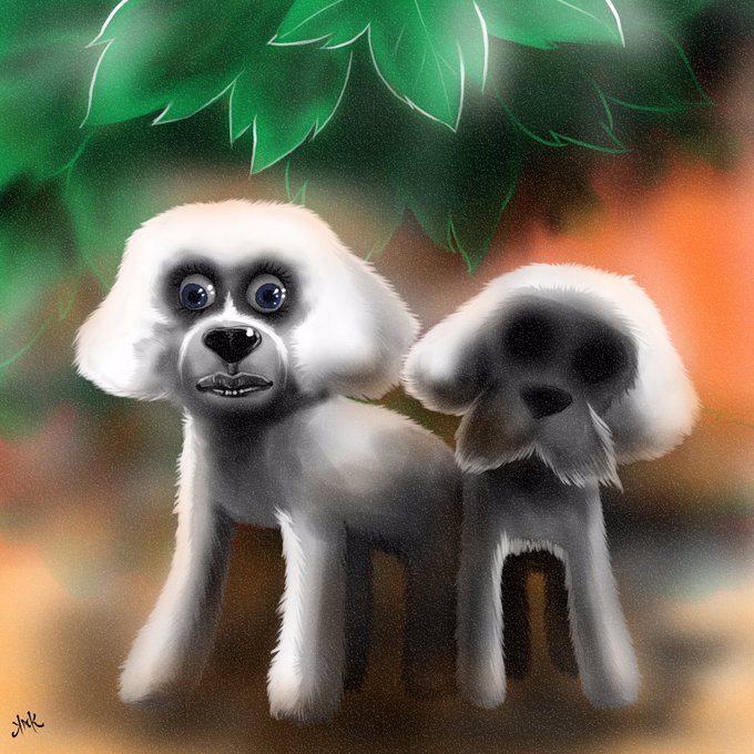 犬の水彩画のtwitterイラスト検索結果