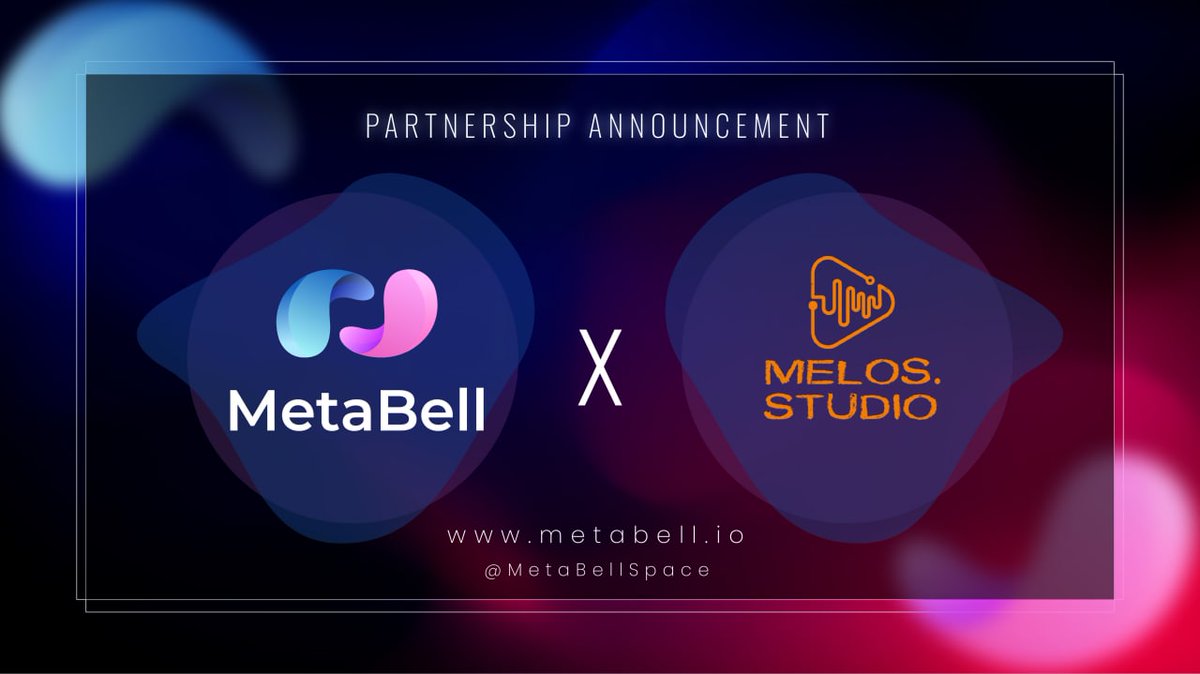 MetaBellSpace's tweet photo. ⚡️We are pleased to announce our new partnership with @melos_studio

🗓Event Duration: April 4th - April 10th
🎁Prize pool: Total value of $100 $5 to 20 lucky participants

To enter: 
✔️FL @MetaBellSpace, like, RT and tag 3 friends 
✔️Fill form: https://t.co/41RuyOKpI8 https://t.co/Ftj3RYTVCg