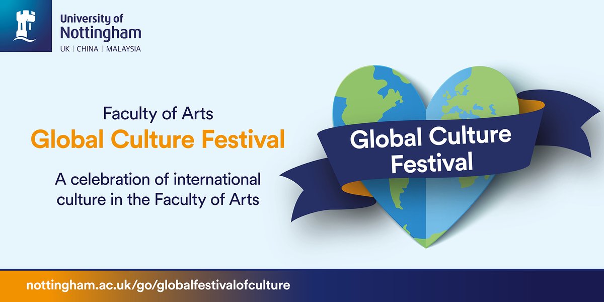 The Faculty of Arts Global Culture Festival event listings are here! Book your favourite events here: nottingham.ac.uk/arts/global-cu…