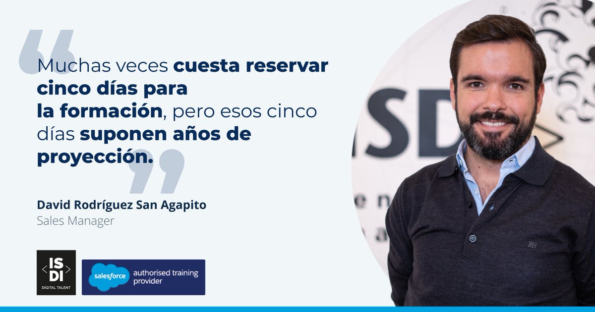 isdicrm's tweet photo. ¡El mejor momento es ahora!

#isdi #isdicrm #salesforce #salesforceisdigital #formaciónsalesforce https://t.co/snskQqP9rd