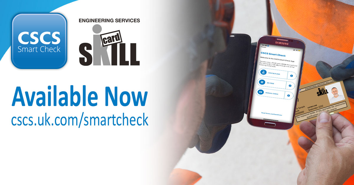 ESSKILLcard's tweet photo. The @cscs Smart Check is out now available to download, allowing all 2.1 million cards in the construction industry displaying the CSCS logo to be verified using a single app.
App Store: https://t.co/jxjPYENUFf
Google Play: https://t.co/ydSgrb0ghW https://t.co/zw0mxAt9za