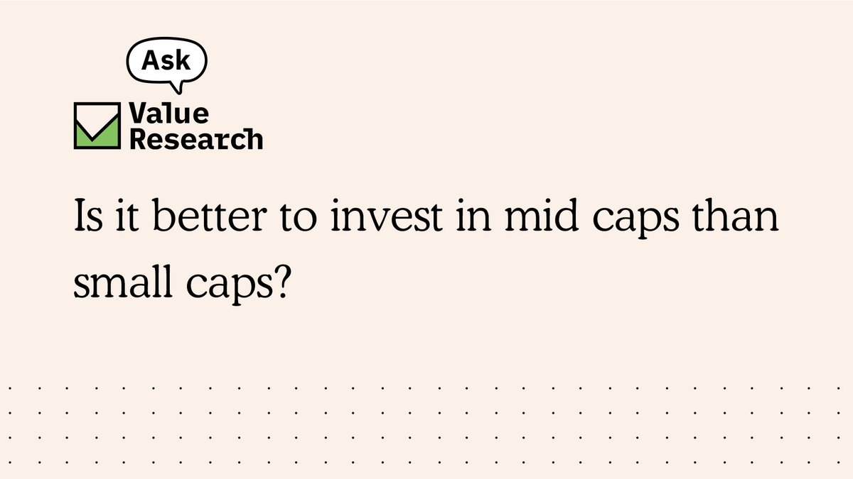 ValueResearch's tweet photo. Watch this video to understand if you should #Invest in mid caps instead of small caps.
#AskVR
https://t.co/g0q1TXUPYA https://t.co/MhIVGngbOX
