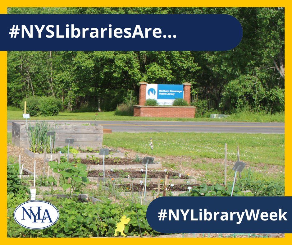 noplibrary's tweet photo. Today is the first day of #NYLibraryWeek, we are telling the stories of what our #NYSLibrariesAre to us. NOPL took a green thumb approach back in 2013 to teach food literacy, and it's still operating today! Join me in celebrating #NYLibrary Week https://t.co/7NfoQjqWNn https://t.co/xKvRogHFno