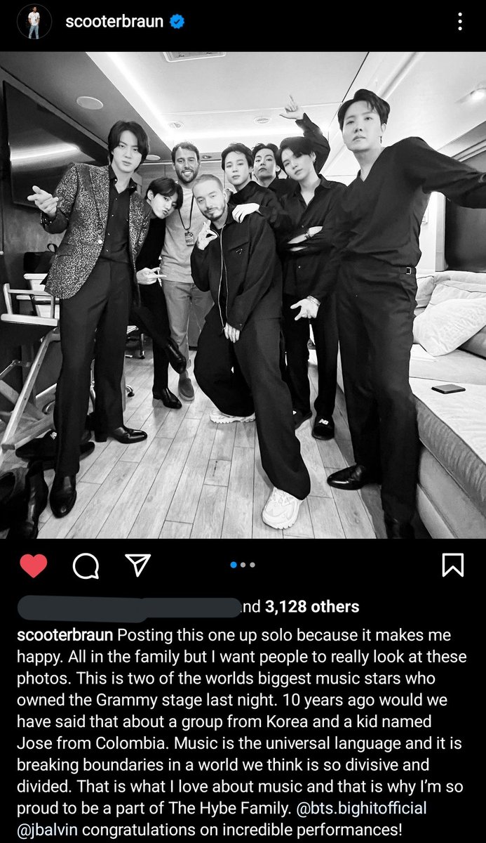 BTSNewsBrasil's tweet photo. 📰 Foto inédita do BTS e JBalvin no Instagram do Scooter Braun.

"Postando esse aqui sozinho porque me deixa feliz. Todos na família, mas eu quero que as pessoas realmente olhem para essas fotos. Estas são duas das maiores estrelas da música do mundo que dominaram o palco do
+ https://t.co/bpPPl6iBXF