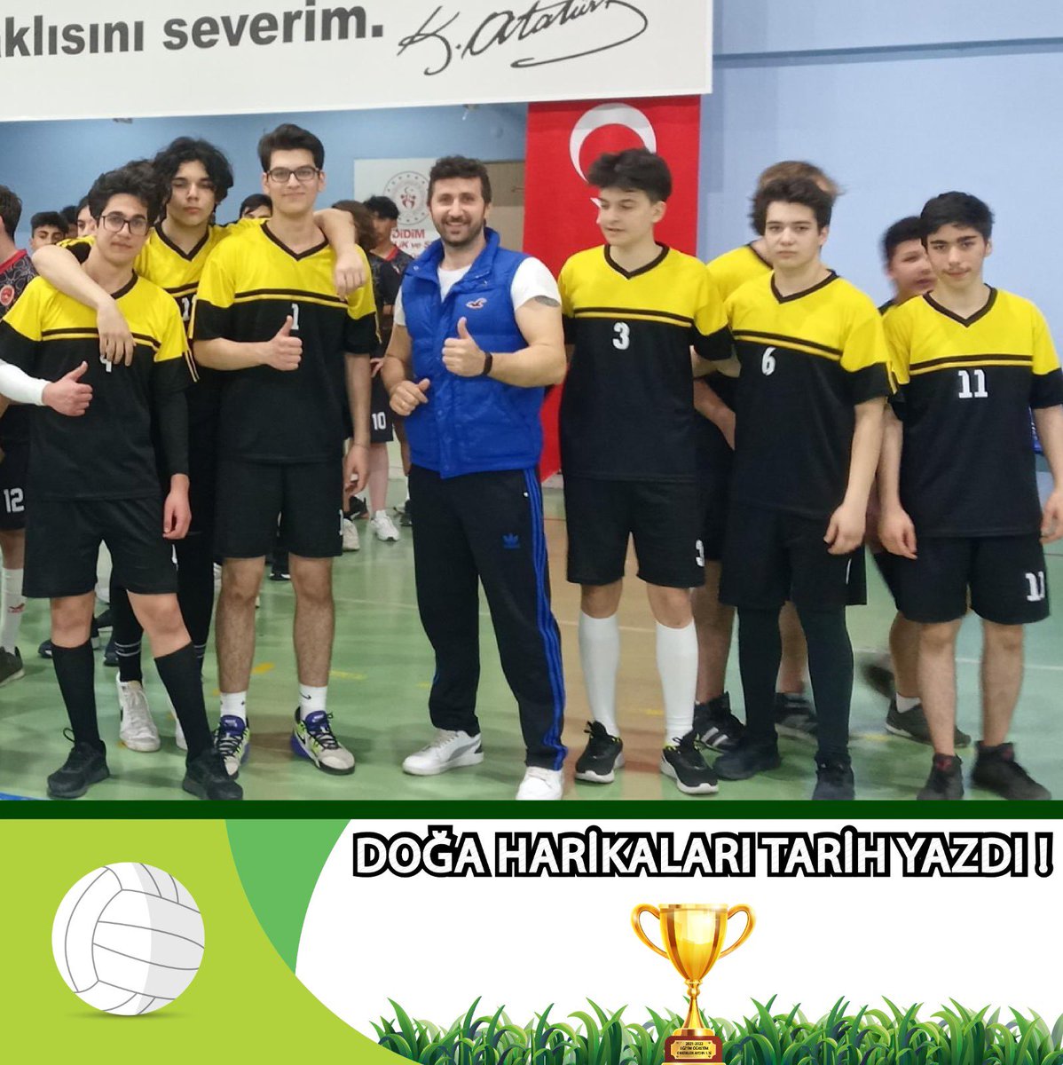 Doğa harikaları tarih yazdı!🏆
Aydın ilinde düzenlenen Genç erkekler voleybol liginde takımımız şampiyon olmuştur.🏆🏆🏆@erincdemirci @aliaykut0909 @AydinDogaKoleji <a href="/hsynsorucu/">HS</a>