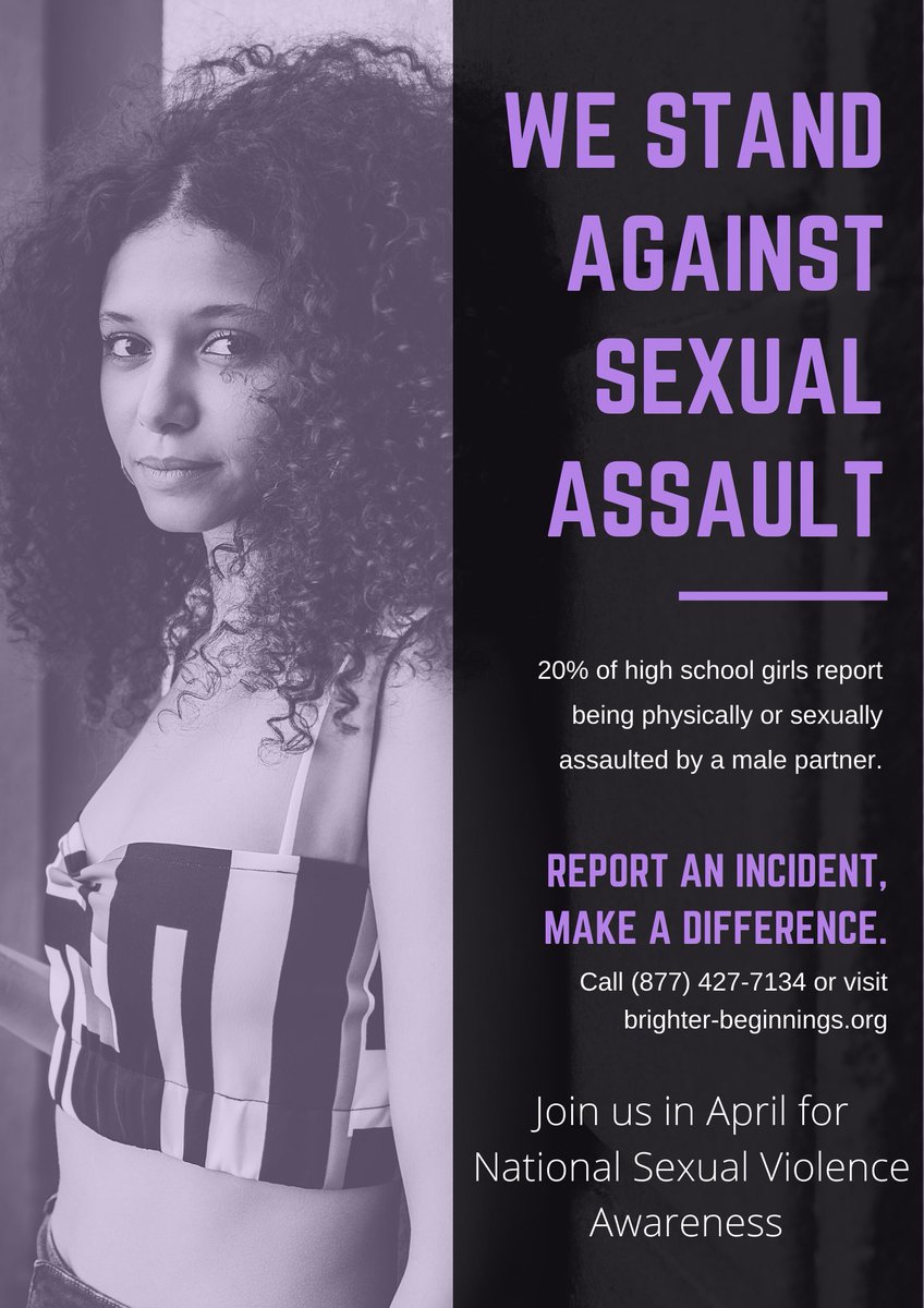 April is National Sexual Violence Awareness month! Join us to stop the violence and show your understanding that ending sexual violence also means ending racism, sexism, and all forms of oppression. #stoptheviolence ow.ly/2j6650ItpFQ
